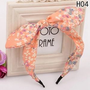 New cute Pink Floral Print Bow Top Hair Band